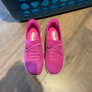 Skechers Women's Vibrant Pink Slip-On Sneakers